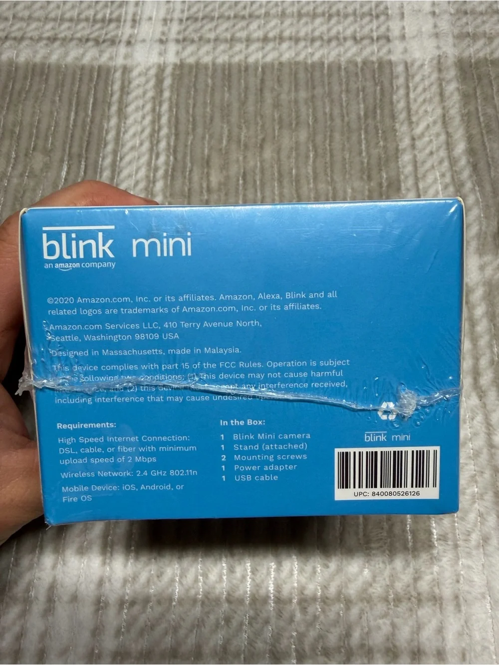 Blink Mini Indoor Plug-In HD Smart Security Camera - White